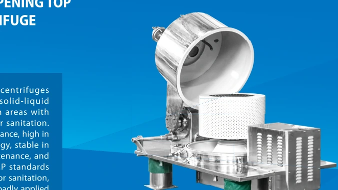 HUADA PQFB / PQFD Full-opening clean-design centrifuges